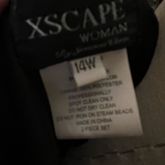 XSCAPE Sequence  and Beaded Floral (2) piece Set Silk Sheer Dress/Jacket - Picture 12 of 12